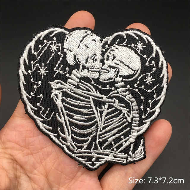 Horror and Skeleton Embroidered Patches