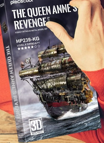 The Queen Anne's Revenge 3D Metal Puzzle Jigsaw Pirate Ship Model Building Kit