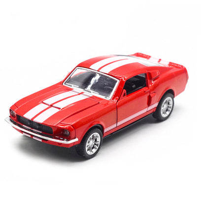 1/32 Alloy Diecast Ford Mustang Vintage Car Model Classic Pull Back Car Miniature Vehicle