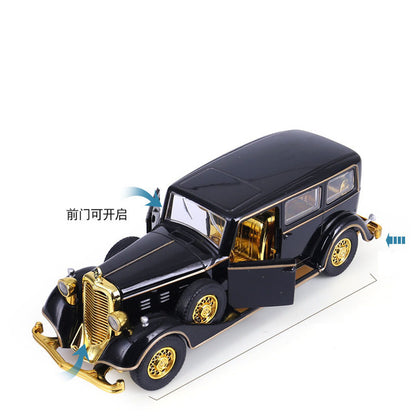 1/32 Alloy Emperor Retro Classic Vehicle Toy Cars Pull Back Light Sound Die Cast Model Car Toys