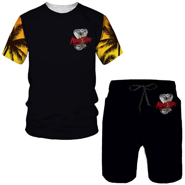 Cobra Kai Sublimated T-shirt and Shorts Suit