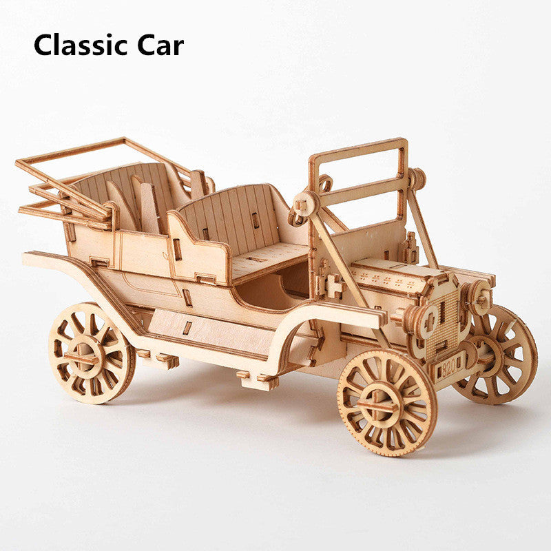 Classic Car Wooden Puzzle Model Kit