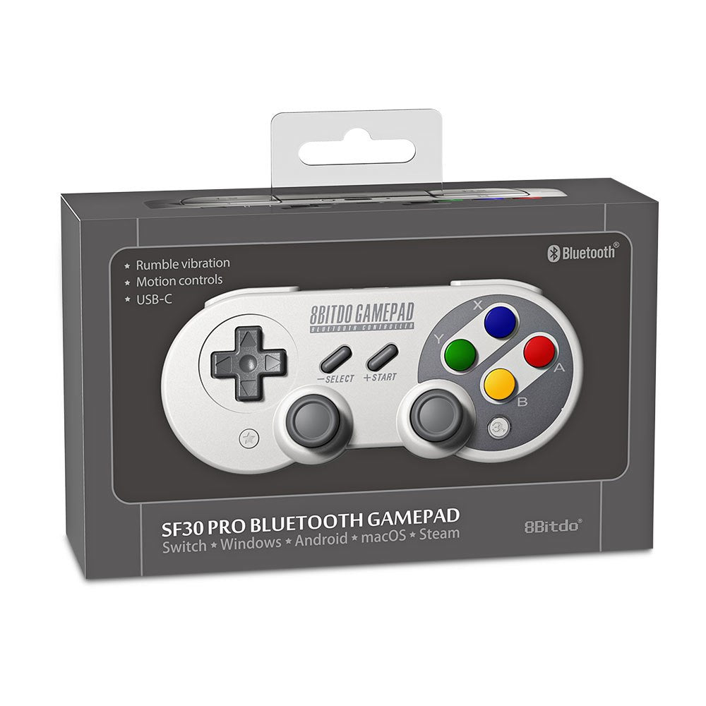 Bluetooth SNES Style Game Pad With Thumb Joysticks for Switch Windows Android MacOS Steam