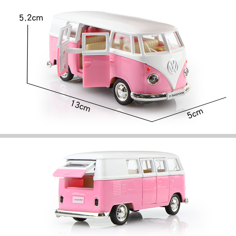 VW T1 Transporter Classical Bus Pull Back Model Car