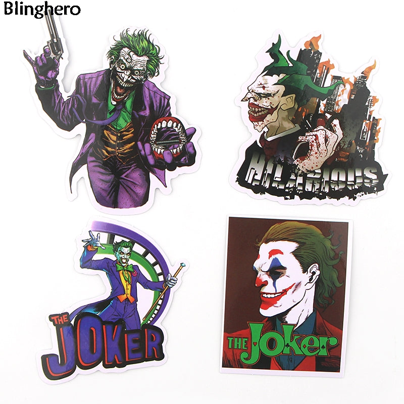 Blinghero Clown Stickers 19 Pcs/set  Horror Stickers Scrapbooking Stickers Laptop Car Skateboard Stickers Cool Decals BH0068