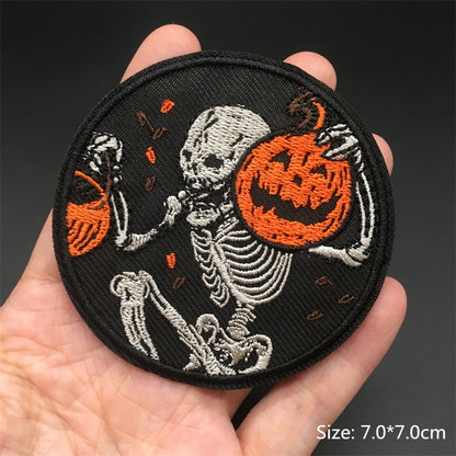 Horror and Skeleton Embroidered Patches