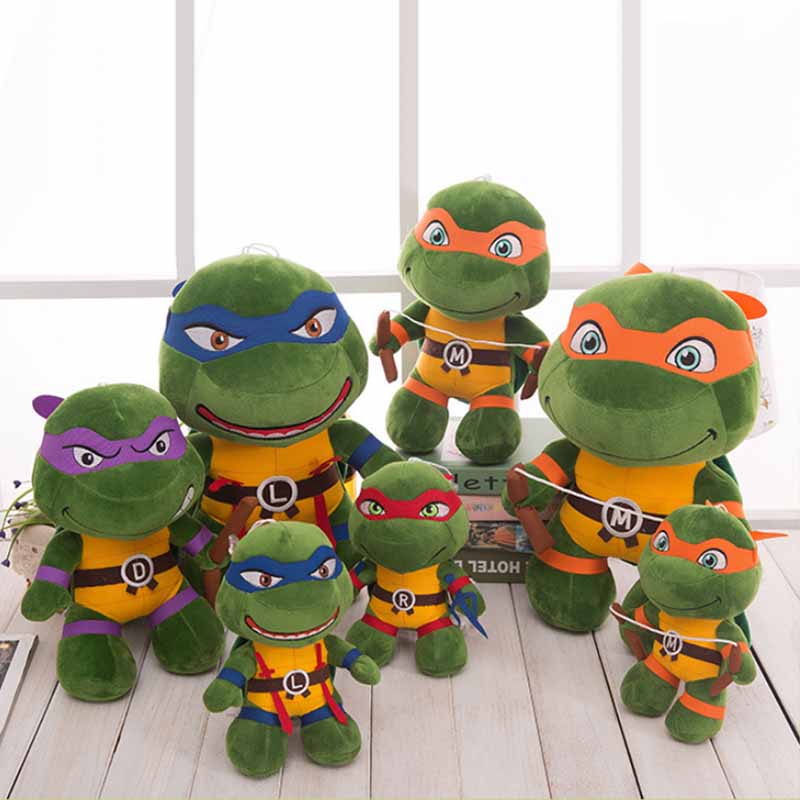 25CM Plush Toys Teenage Mutant Ninja Turtles Action Figure Cartoon Toys For Children Anime Figure Doll Birthday Gifts