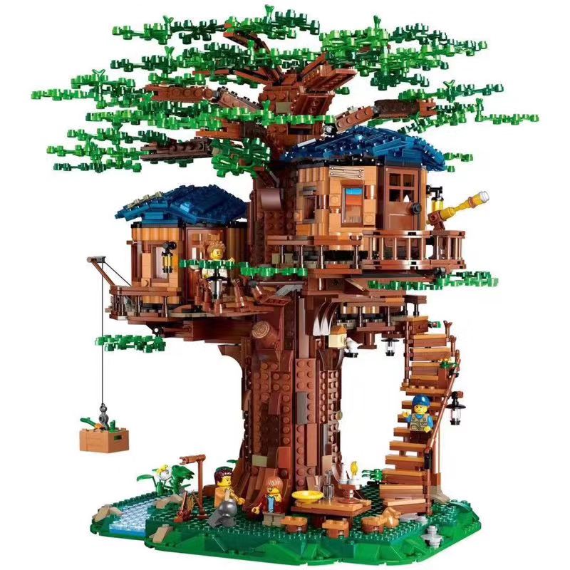 1013pcs Tree House Leaves Model Building Blocks Bricks with Figures Kids Educational DIY Toys Birthday Gift