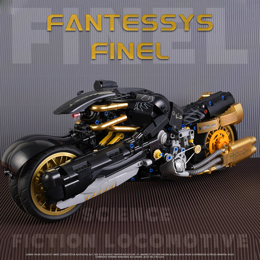 High-tech Final Fantasy Motorcycle Assembling Model Building Blocks