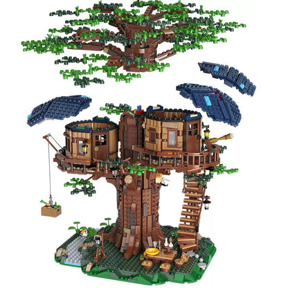 1013pcs Tree House Leaves Model Building Blocks Bricks with Figures Kids Educational DIY Toys Birthday Gift