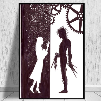 Tim Burton Beetlejuice Edward Scissorhands Film Posters Prints For Living Room Classic Movie Canvas Painting Wall Art Home Decor