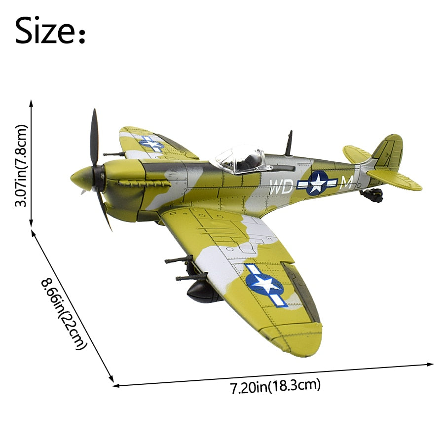 Random Color Spitfire Fighter Model Kit