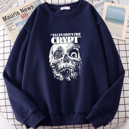 Tales From The Crypt Skull Print Womens Sweater