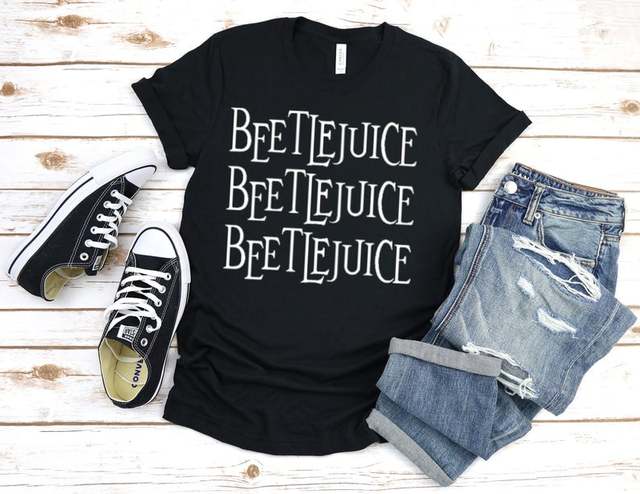 Beetlejuice Beetlejuice Beetlejuice Unisex Casual Short Sleeve Shirt