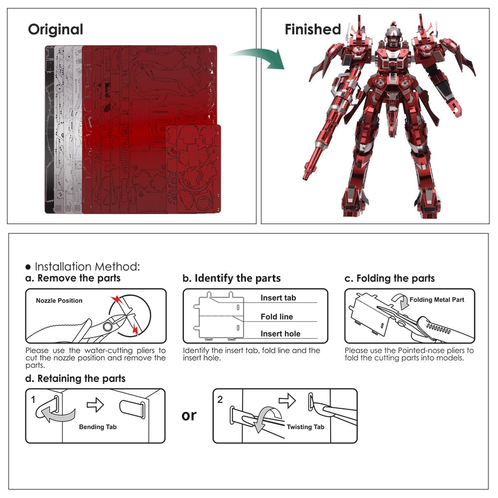 Red Thunder 3D Metal Model Building Kit