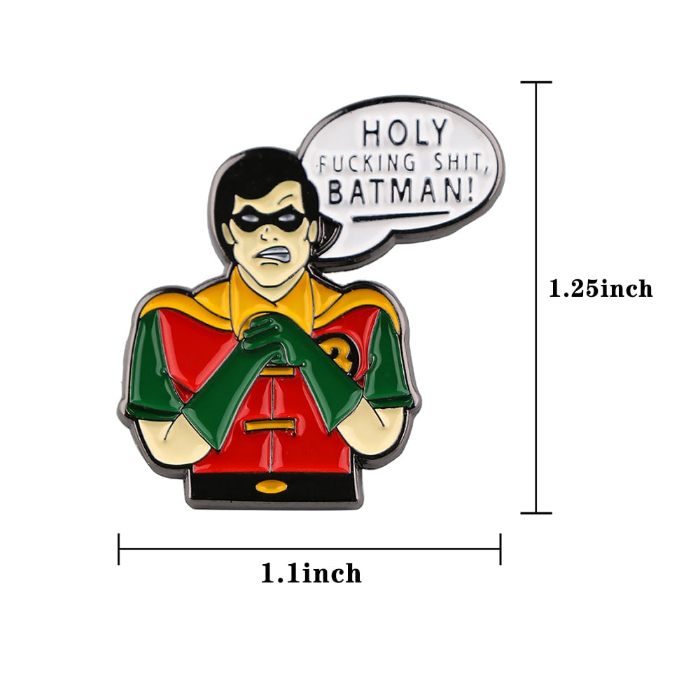 Robin Cursing Enamel Pin