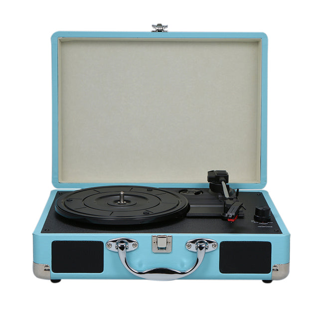 RU Fast Delivery Vintage Portable Phonograph 33/45/78RPM Turntables Vinyl LP Record Phono Player Gramophone Built-in Speaker