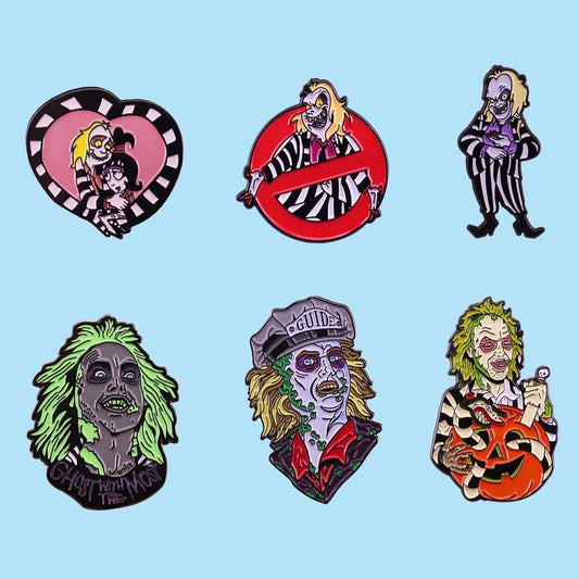 Beetlejuice Enamel Pins