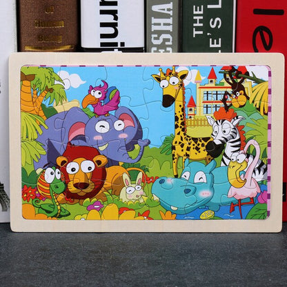 Wooden 30pc Animal Puzzles for Children