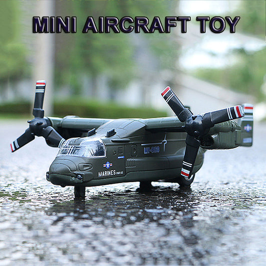 Mini Aircraft Toy Model Osprey Transporter Simulation Track Toys Plane Outdoor Airliner Toys For Children Birthday Xmas Gift