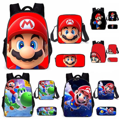 Super Mario Bro Sonic Children School Bag Backpack