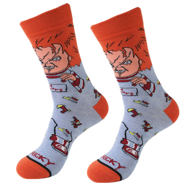 Horror Style Cotton Adult Sized Socks