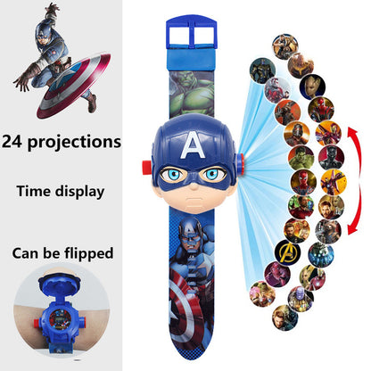 Marvel The Avengers Spiderman Iron Man Captain America Hulk Anime Cosplay Action Figures For Kids Toys watch Birthday Gift