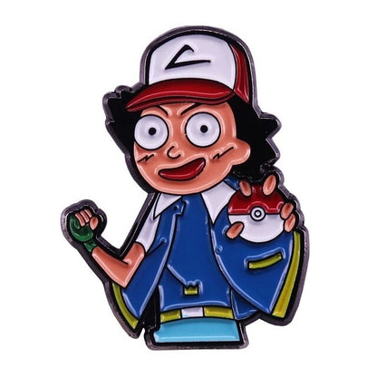 Pokemon/Morty Enamel Pins