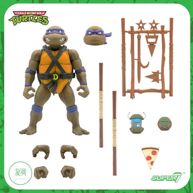 Super7 Teenage Mutant Ninja Turtles TMNT Donatello Series 7Inch Anime Action Figure Collectible figurines Model Toys