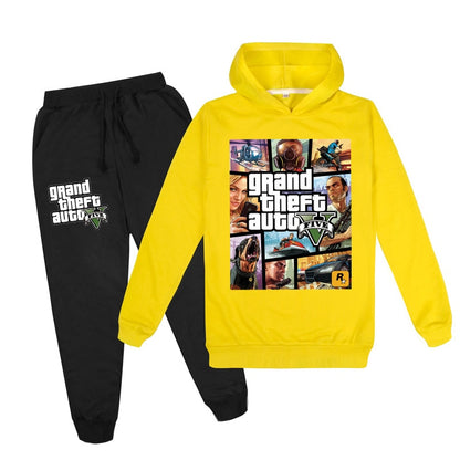 Game Grand Theft Auto Hoodie and Pants Set for Kids