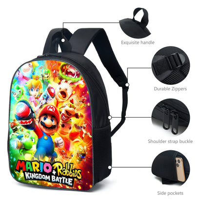 Super Mario Bro Sonic Children School Bag Backpack