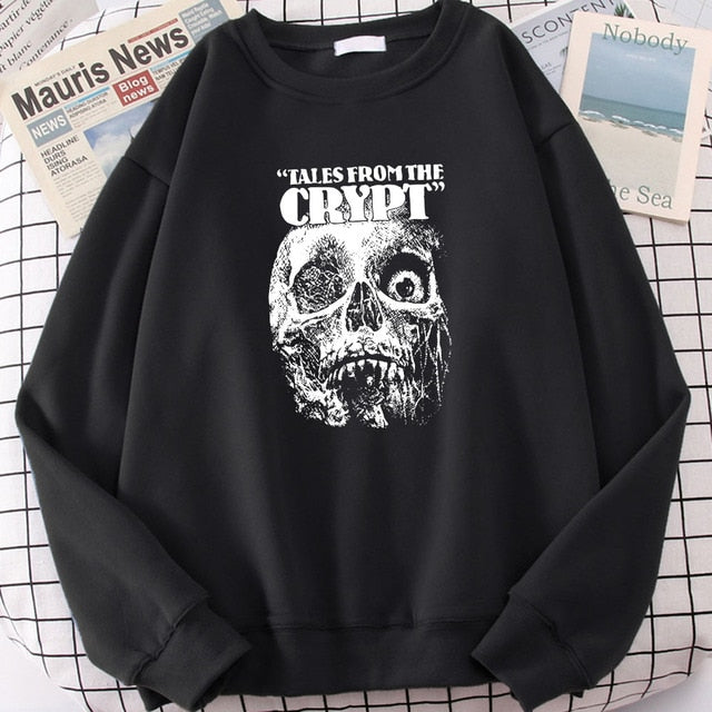 Tales From The Crypt Skull Print Womens Sweater