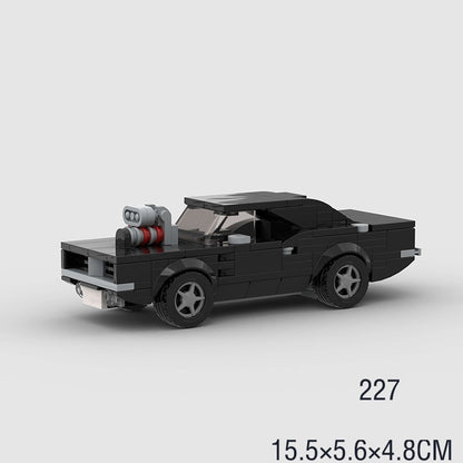 Black Muscle Car Building Blocks