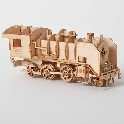 Steam Locomotive Train Wooden Puzzle Model Kit