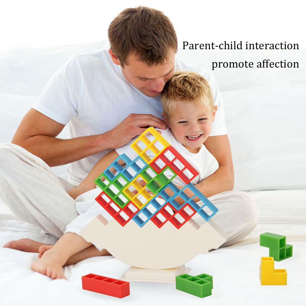 Tetra Tower Stacking Blocks Building Balance Puzzle Board Game