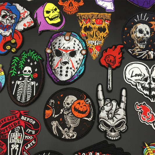 Horror and Skeleton Embroidered Patches