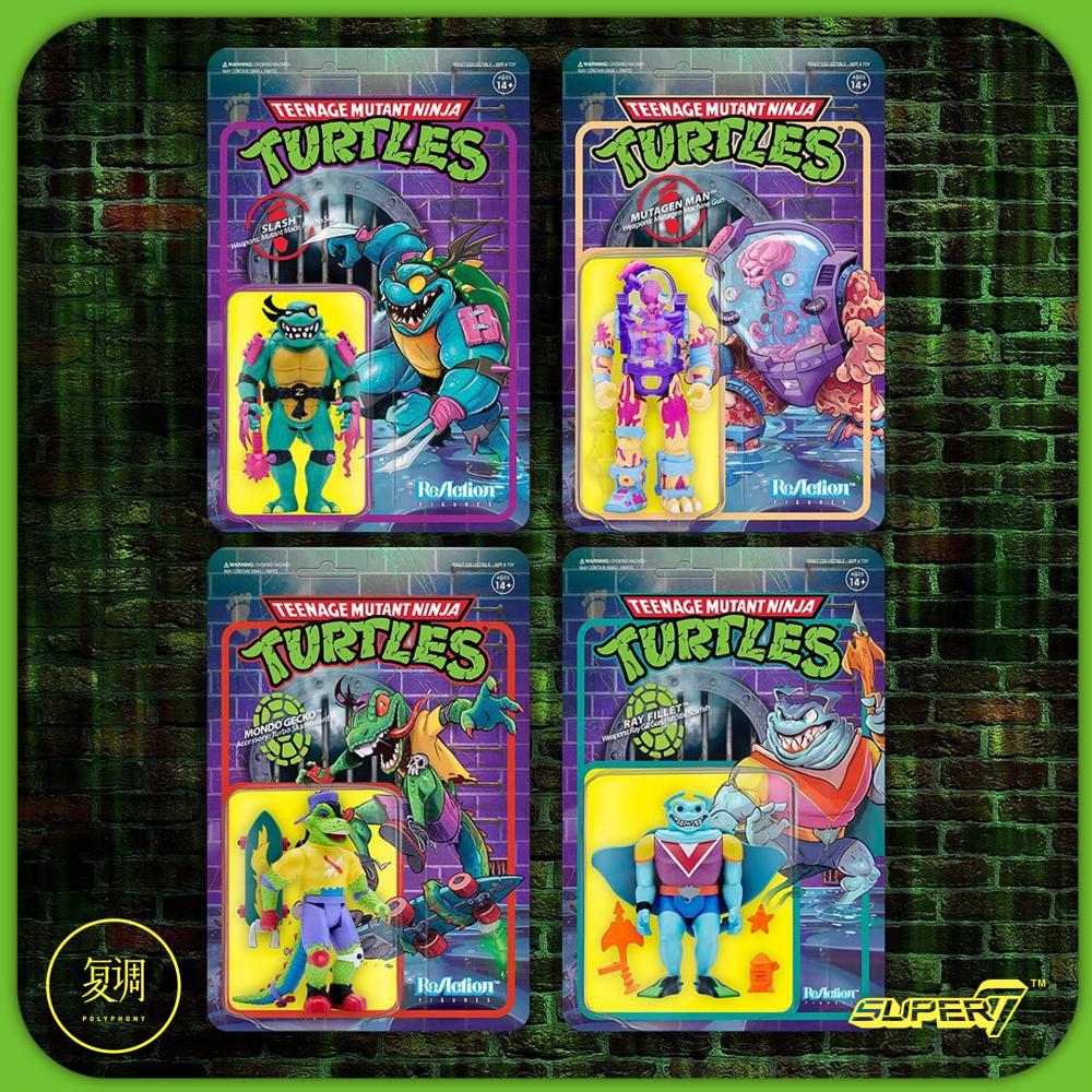 Super7 Teenage Mutant Ninja Turtles TMNT Anime Action Figure 2022 New Original Comic image Collection Hanging card Model Toys