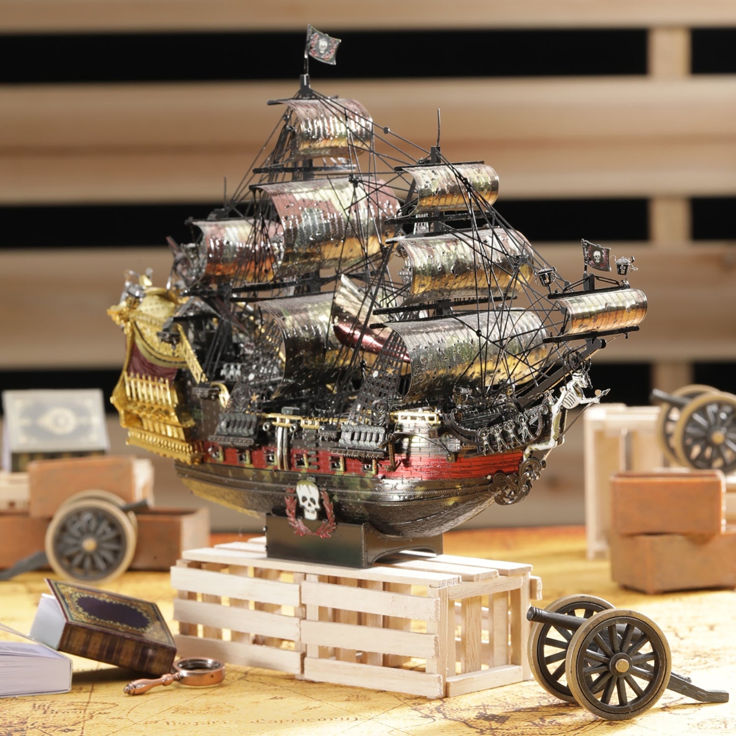 The Queen Anne's Revenge 3D Metal Puzzle Jigsaw Pirate Ship Model Building Kit