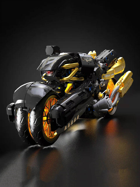 High-tech Final Fantasy Motorcycle Assembling Model Building Blocks