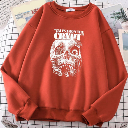 Tales From The Crypt Skull Print Womens Sweater