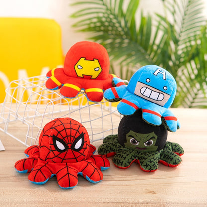 Inside Out Avengers Spiderman Iron Man Captain America Hulk Thanos Octopus Plush Toys