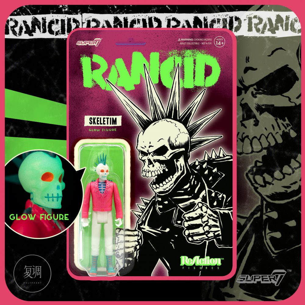 Super7 Rancid Skeleton Glow In The Dark Action Figure