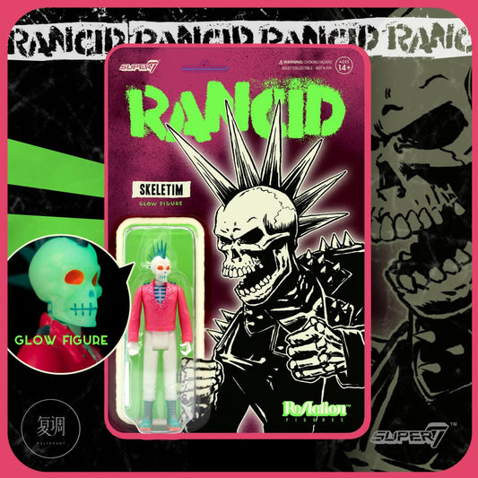 Super7 Rancid Skeleton Glow In The Dark Action Figure