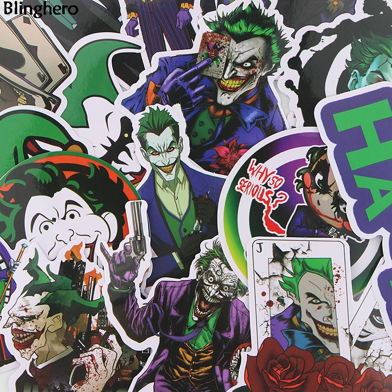 Blinghero Clown Stickers 19 Pcs/set  Horror Stickers Scrapbooking Stickers Laptop Car Skateboard Stickers Cool Decals BH0068