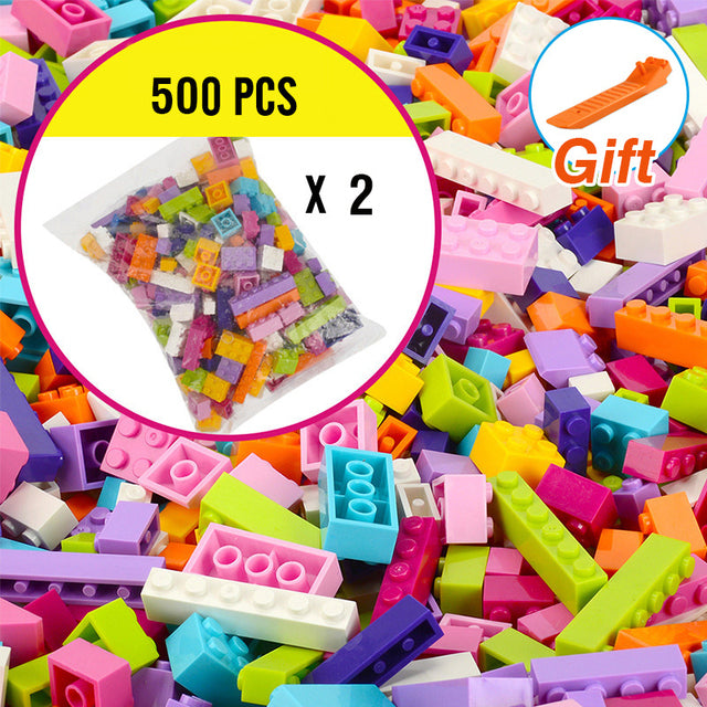 250-1500pcs DIY Building Blocks Bulk City Creative Classic Bricks Assembly Model Figures Kids Educational Toys for Children