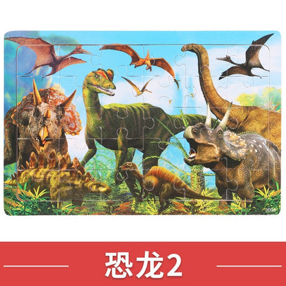 Wooden 30pc Animal Puzzles for Children