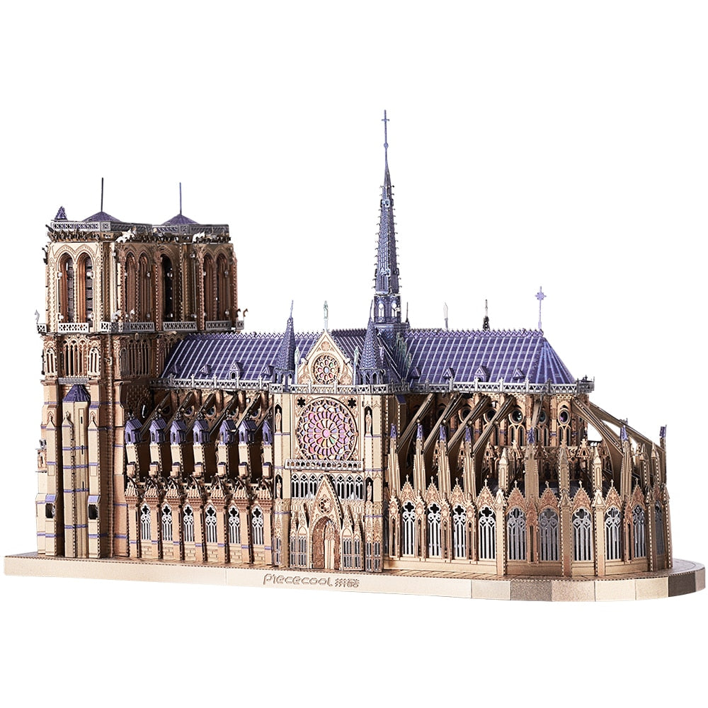 3D Metal Notre Dame Cathedral Paris Puzzle Model Building Kit