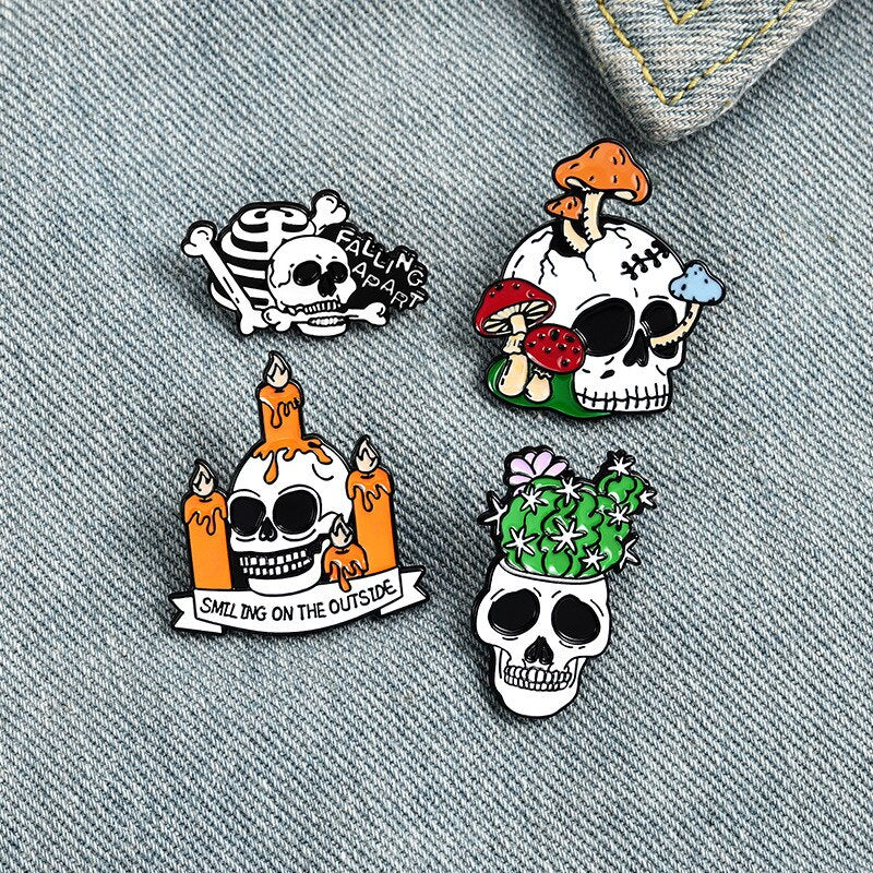 Skully Cursed Enamel Pins