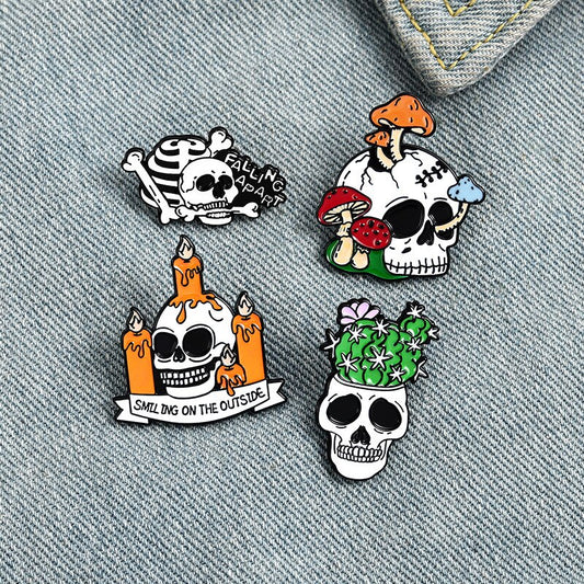 Skully Cursed Enamel Pins