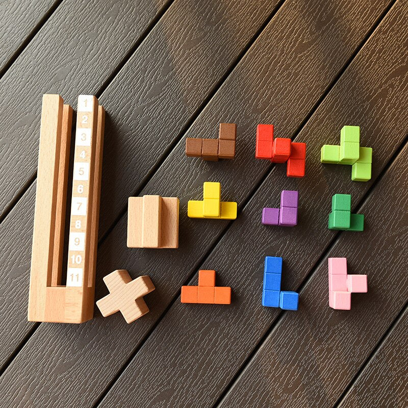 Tetris Style Wood Tower Block Game